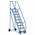 Vestil 120 H Steel Warehouse Ladder, 58 deg. Grip, 9 Step, 14", 9 Steps LAD-9-14-G